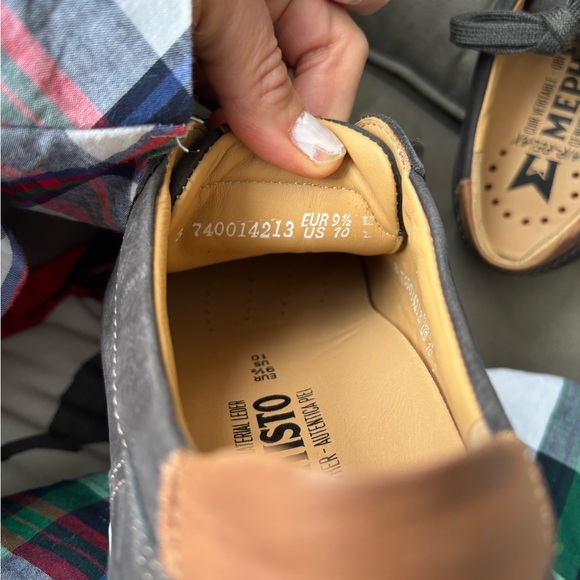 Mephisto Dark Gray Leather Sneakers Size 10 Never Worn - Picture 9 of 9